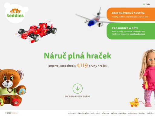 velkoobchod s hračkami od malých českých výrobců i velkých firem. stavebnice, odrážedla, hračky plyšové, dřevěné i s licencí na motivy známých pohádek. na co si jen vzpomenete.