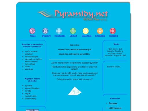 léčivé pyramidy, psychoenergetika, astrologie, numerologie, tarot, esoterický e-shop, kurzy a semináře.
