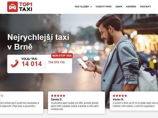 nejrychlejší taxi v brně a okolí. odvoz rychle, bezpečně a včas. čisté vozy a profesionální řidiči. garance dojezdového času. dostatek vozů i ve špičce.