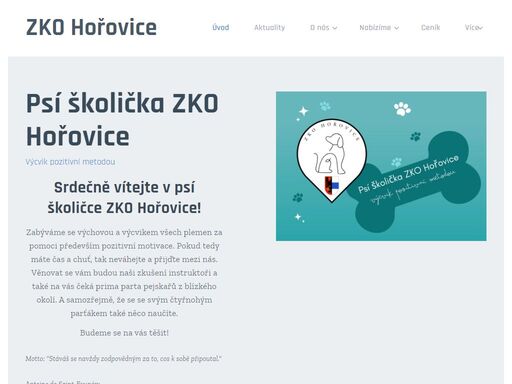 srdečně vítejte v psí školičce zko hořovice!