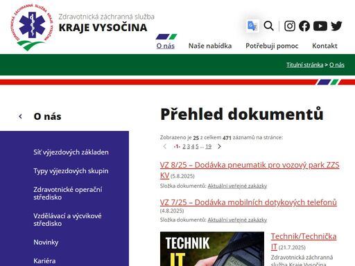 www.zzsvysocina.cz