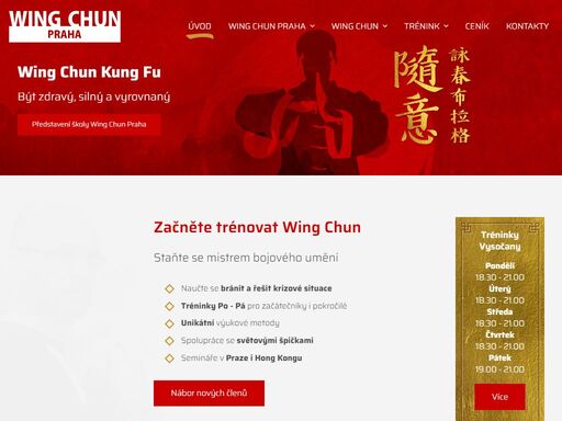 wing chun praha - škola bojového umění wing chun kung fu. začněte trénovat wing chun a staňte se mistrem bojového umění. první trénink zdarma!