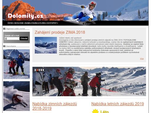 aktivní dovolená v dolomitech. letní a zimní zájezdy. lyže, turistika, cykloturistika, in-line brusle, vysokohorská turistika.