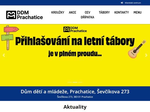dům dětí a mládeže, prachatice, ševčíkova 273