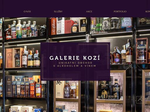 obchod s unikátním alkoholem, vínem a champagne