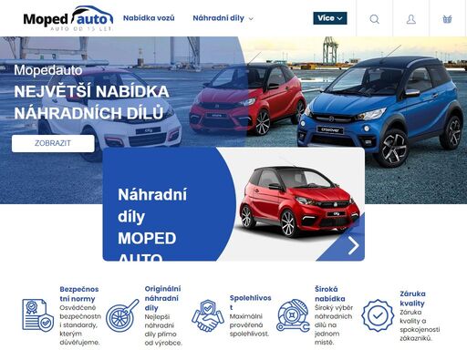moped auto - auta od 15 let. vítejte u nás
jste teenageři, senioři či jen lidé, kteří chtějí malé auto s velmi nízkou spotřebou a nízkými emisemi, snadným parkováním, s vyšší bezpečností než u jednostopého vozidla, pak máme právě pro vás žhavou novinku v podobě moped auta. jedná se o osobní vozidla, která mohou řídit…
