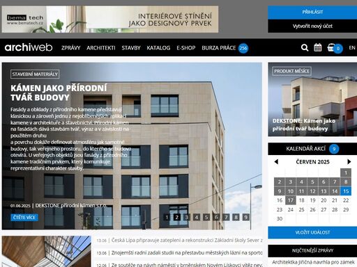 internetový portál do světa moderní architektury. každý den přináší informace o všem důležitém, co se v oblasti domácí a světové architektury odehrává