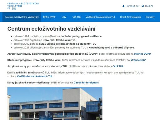 portál celoživotního vzdělávání. registrace na kurzy a programy celoživotního vzdělávání a univerzitu třetího věku.