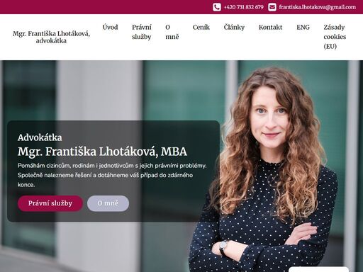 jsem advokátka se sídlem v praze. poskytuji právní služby zejména v oblasti cizineckého, rodinného a občanského práva. společně nalezneme řešení.