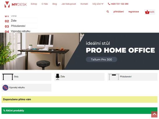 mydesk - prodáváme kancelářské židle, židle k pc, psací stoly, designový nábytek a polohovací stoly pro vaší kancelář. 5letá záruka a garance německé kvality + nadstandardní servis a záruky.