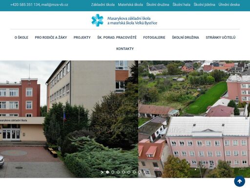 oficiální stránky školy masarykova základní škola a mateřská škola velká bystřice. škola se nachází na ulici 8.května. 
