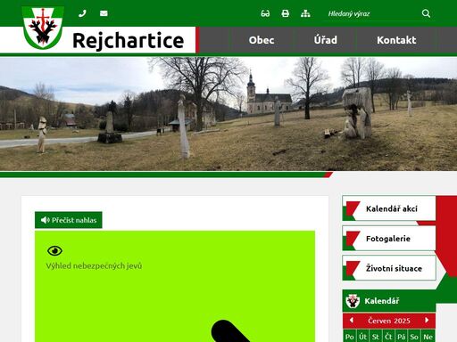 oficiální stránky obce rejchartice