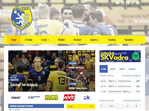 extraligový volejbalový klub v ústí nad labem s mnohaletou tradicí a historií.