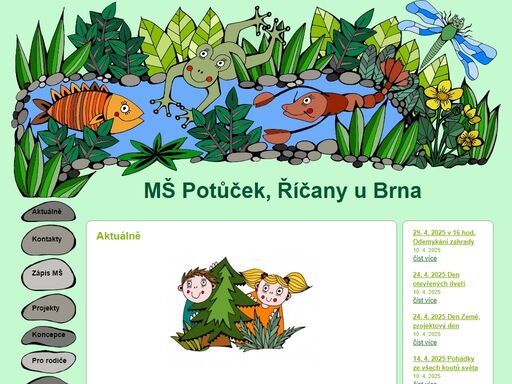 mateřská škola potůček v řícanech, okres brno-venkov.