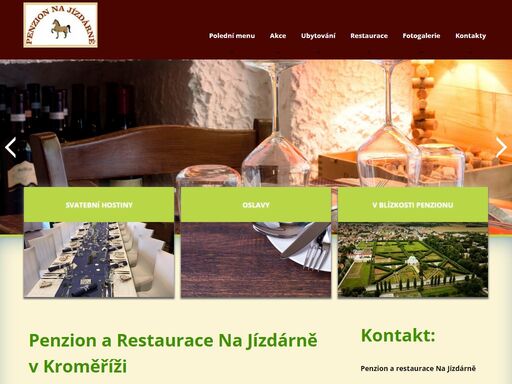 penzion na jízdárně v kroměříži nabízí komfortní ubytování s restaurací a pizzerií. vychutnejte si skvělá jídla a pohodlný pobyt. rezervujte ještě dnes!