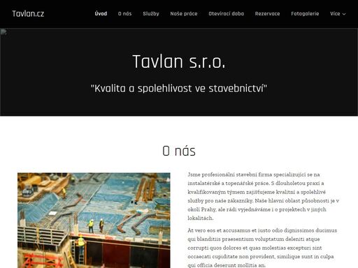 jsme profesionální stavební firma specializující se na instalatérské a topenářské práce. s dlouholetou praxí a kvalifikovaným týmem zajišťujeme kvalitní a spolehlivé služby pro naše zákazníky. naše hlavní oblast působnosti je v okolí prahy, ale rádi vyjednáváme i o projektech v jiných lokalitách.
