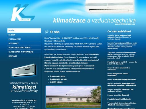 prodej, montáž a servis klimatizací a vzduchotechniky. firma klimamont zajišťuje kompletní servis klimatizací a vzduchotechniky.