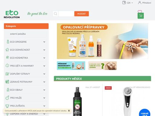 eco obaly, eco drogerie, eco kosmetika, eco domácnost, pro děti a maminky, eco a bio potraviny, doplňky stravy