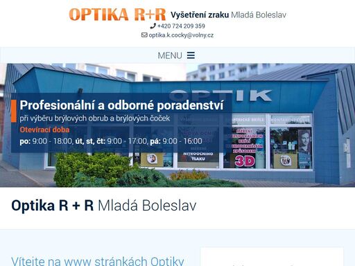optika mladá boleslav, vyšetření zraku a aplikaci kontaktních čoček.