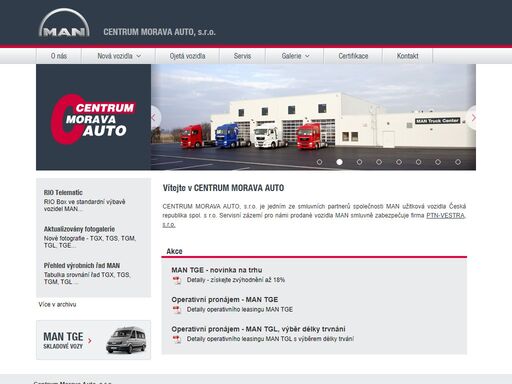 centrum morava auto, s.r.o. je jedním ze smluvních partnerů společnosti man užitková vozidla česká republika spol. s r.o. servisní zázemí pro námi prodané vozidla man smluvně zabezpečuje firma ptn-vestra, s.r.o.