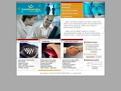 společnost český webhosting s.r.o. nabízí komplexní služby v oblasti webhostingu, včetně registrace domén a tvorby webových stránek.