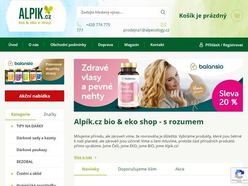 přes 4000 položek těch nejlepších produktů z přírodní kosmetiky a drogerie, zdravých potravin a potravinových doplňků z celého světa. nechybí rovněž…