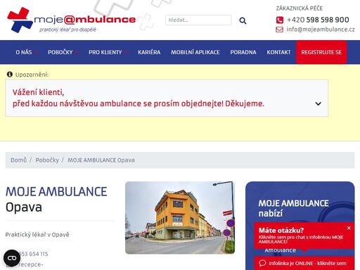 moje ambulance – největší síť ordinací praktických lékařů pro dospělé v čr. 12hodinová ordinační doba, online registrace i objednávka, hrazeno ze zp. 