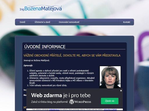 božena matějová provozuje účetnictví a oceňování v uherském brodě a okolí