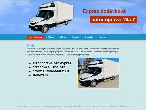 expres dodávková autodoprava roman unger (český krumlov a české budějovice) - odtah, stěhování, dovoz vozů - expres dodávková autodoprava český krumlov a české budějovice - autodoprava, odtah, stěhování, dovoz vozů