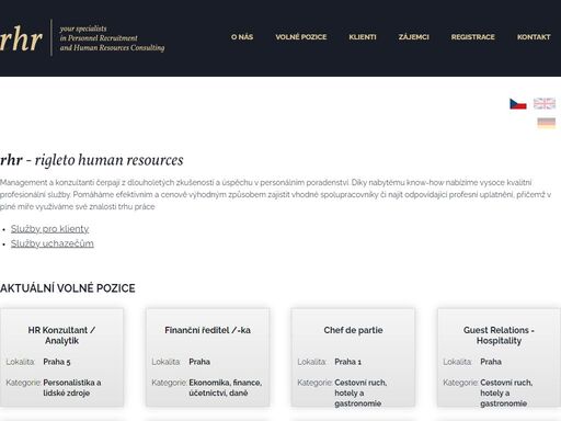 nabízíme vysoce kvalitní profesionální služby zprostředkování zaměstnanců - recruitment, executive search, headhunting ad. poskytujeme komplexní poradenství.