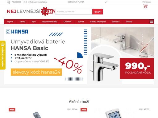 vítejte v našem obchodě. náš internetový obchod nejlevnější tzb byl založen na základě dlouholetých zkušeností v oblasti dodávek a realizace technického zařízení budov - tzb (voda - topení - plyn). vzhledem k tomu, že v české republice se nachází mnoho šikovných lidí, tzv. kutilů, kteří realizují stavby a rekonstrukce…