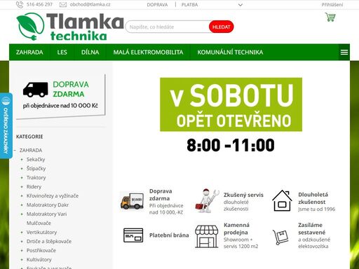 prodej a servis zahradní a lesní techniky, komunální techniky, elektromobilů, malé elektromobility - elektrických vozítek . naleznete u nás kompletní sortiment značek husqvarna, honda, vari, dakr, seco, iseki, kioty, selvo ad.
prodejna včetně servisu se nachází v boskovicích nedaleko brna.