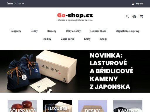 on-line obchod s vybavením pro hru go