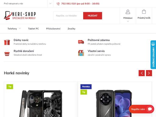 vítejte v našem internetovém obchodě. zaměřujeme na prodej mobilních telefonů, speciálně odolných smartphonů a také na chytré hodinky na sim kartu. na trhu působíme od roku 2009.
více o nás.