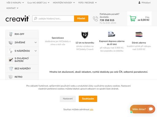 specializovaný e-shop a kamenný obchod s wc+bidety 2v1. mnoho typů skladem a doprava zdarma! chcete ušetřit místo v koupelně? wc+bidet 2v1 vám pomůže.