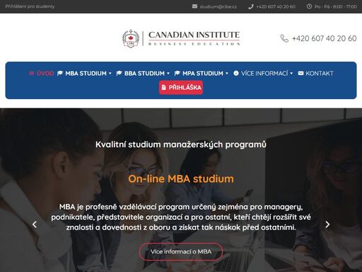 canadian institute edu poskytuje prestižní postgraduální a profesní programy bba, mba, dba, ll.m. a mpa. studium je flexibilní, 100% online & v českém jazyce. získejte kvalitní vzdělání a mezinárodně uznávané tituly pro váš kariérní růst.