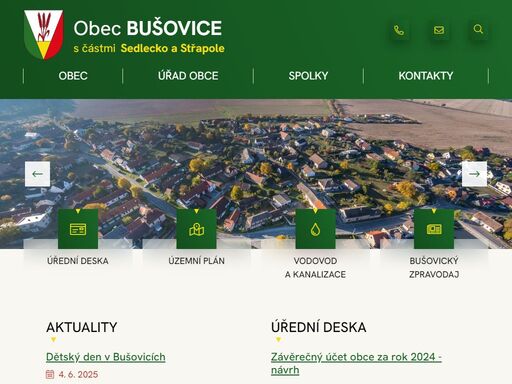 oficiální stránky obce bušovice