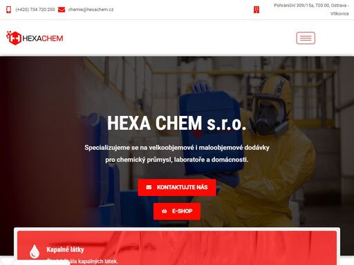 specializujeme se na velkoobjemové i maloobjemové dodávky pro chemický průmysl, laboratoře a domácnosti. vlastní a zakázková výroba chemikálií.