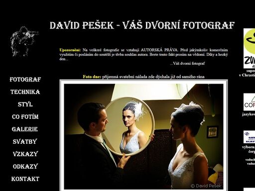 fotograf david pe?ek - fotografické slu?by ve slatioanech, chrudimi, pardubicích, hradci králové, celé  er. svatební fotografie. focení dití, portrétu, aktu, zvíoat. fotografie ze svateb, oslav, konferencí. 