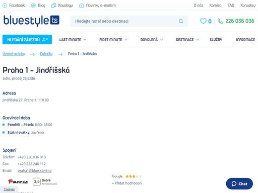 navštivte nás na pobočce v praze nebo si vyberte zájezd na webových stránkách. poleťte s ck blue style za sluníčkem. pomůžeme vám s výběrem.