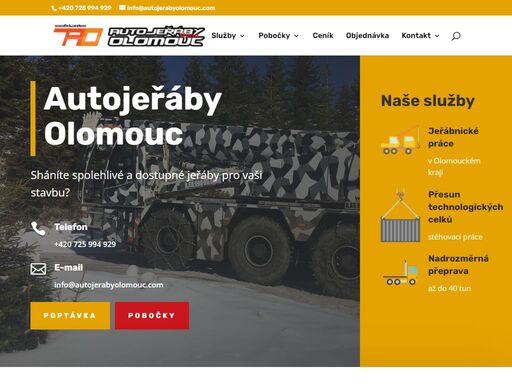 jeřábnické práce, přesuny technologických celků i nadrozměrná přeprava ? více než 11 let ? kontaktujte nás ?? jsme autojeřáby olomouc ?