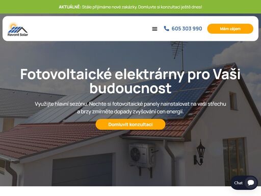 využijte hlavní sezónu. nechte si fotovoltaické panely nainstalovat na vaši střechu s ravont solar a brzy zmírněte dopady zvyšování cen energií.