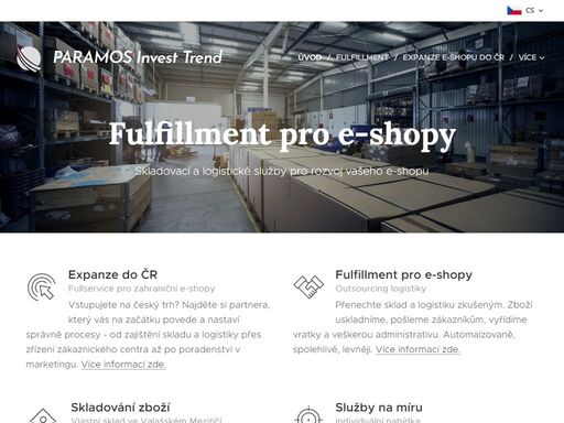 poskytujeme fullfilment pro e-shopy a poradenství při expanzi do čr. naše výhody? ocení startupy i zavedené e-shopy.