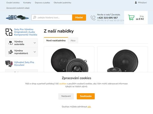 zkušenosti od roku 1997, okamžitá skladová dostupnost, kvalitní výrobky od nějlepších výrobců v autohifi