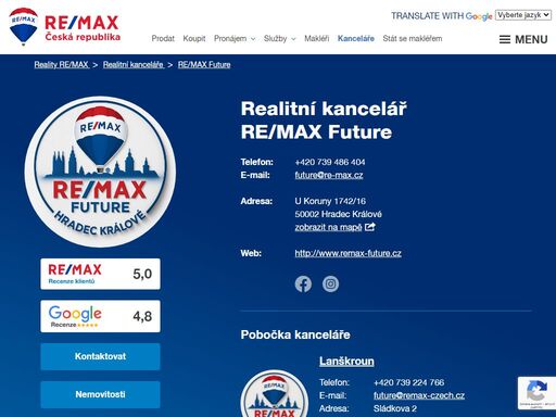 chcete prodat, koupit či pronajmout byt, dům nebo pozemek? spolehněte se na jedničku mezi realitkami. re/max je tu pro vás na více než 170 místech v celé čr.