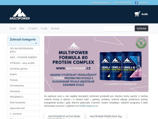 multipower e-shop | internetový obchod se sportovní a doplňkovou výživou multipower, provista, z-konzept
