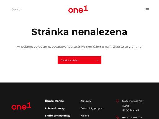 síť 33 čerpacích stanic one1 na česko-německých hranicích v západních a severních čechách.