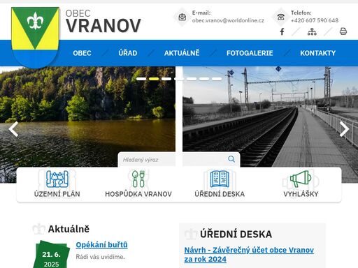 oficiální stránky obce vranov