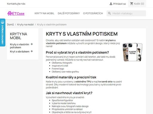 vytvořte kryt, pouzdro pro svůj mobil s vlastní fotkou nebo motivem. rychlá výroba, kvalitní zpracování a doručení do druhého dne. platba možná i na dobírku.