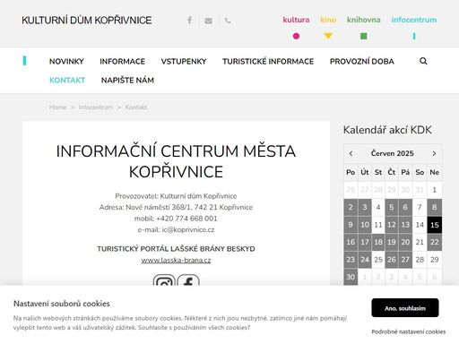 kulturní portál města kopřivnice – koncerty, divadlo, knihovna, informační centrum...